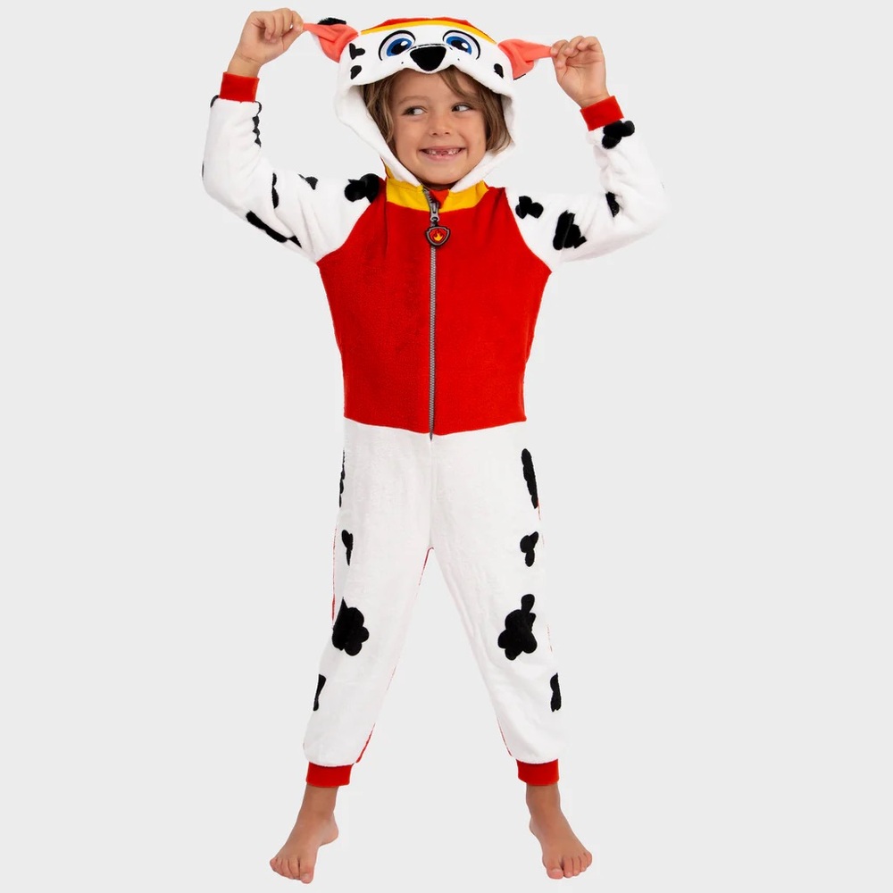 New NEXT PAW Patrol Marshall All-In-One With 3D Ears Fleece Zippered Jumpsuit